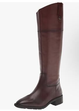 Sam Edelman Drina Brown Leather Knee High Rounded Toe Riding Boots Classic Sz 5